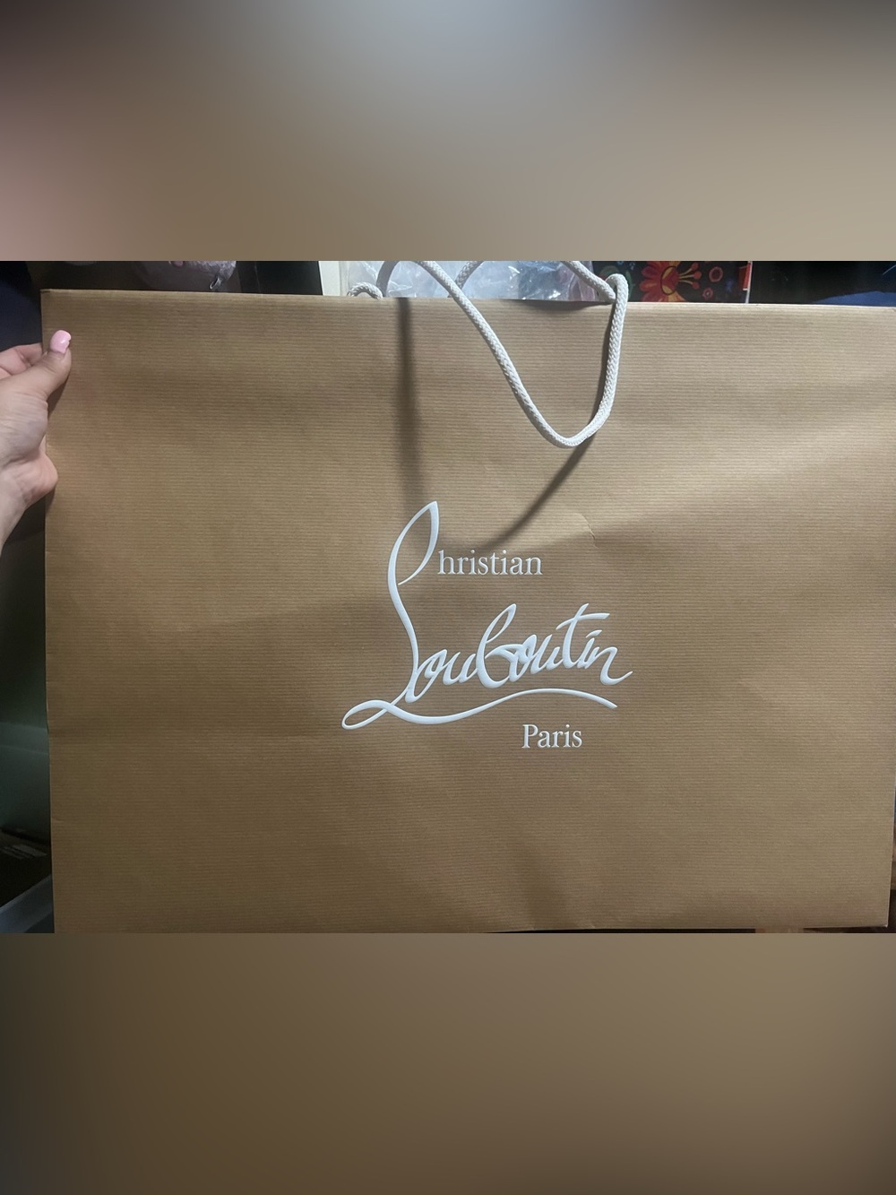 X-Large Christian Louboutin Brown Shopping Bag